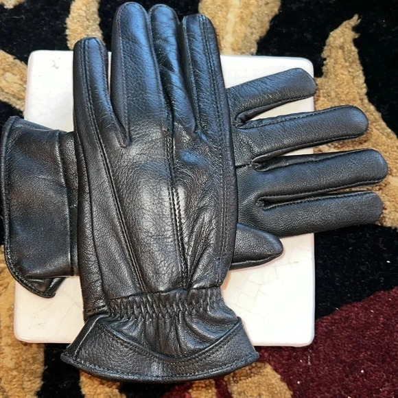 Women’s Black Leather Driving Gloves Size Small - Picture 6 of 8